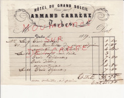 Tarbes. Hôtel Du Grand Soleil. Armand Carrère 1859 - 1800 – 1899