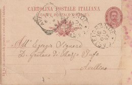 Italy. A210. Castelgrande. 1897. Annullo Grande Cerchio CASTELGRANDE, Su Cartolina Postale. - Marcofilía