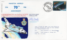 Halley's Comet Manston Airfield 1916 Anniversary Hand Signed FDC - Militaria