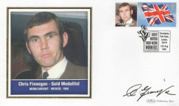 Chris Finnegan British Olympic Games Boxer Hand Signed FDC - Militares