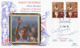 Sally Gunnell British Olympic Gold Athletics Hand Signed Benham FDC - Militares