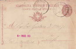 Italy. A210. Picerno. 1899. Annullo Grande Cerchio PICERNO, Su Cartolina Postale. - Storia Postale