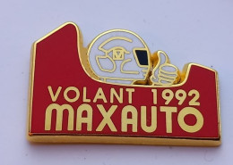 G519 Pin's Rallye Volant 1992 Maxauto Signé Arthus Bertrand Achat Immédiat - Rallye