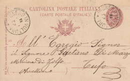 Italy. A210. Rionero In Vulture. 1897. Annullo Grande Cerchio RIONERO IN VULTURE, Su Cartolina Postale. - Storia Postale