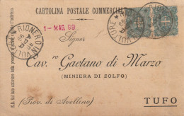 Italy. A210. Rionero In Vulture. 1899. Annullo Grande Cerchio RIONERO IN VULTURE, Su Cartolina Postale. - Marcofilía