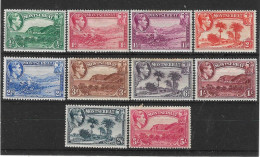 MONTSERRAT 1938 SCARCE PERF 13 SET OF 10 STAMPS SG 101/110 MOUNTED MINT Cat £238 - Montserrat