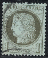 CERES - N°50 - VARIETE - CADRE BAS BRISE - COTE 70€. - 1871-1875 Ceres