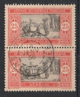SENEGAL - 1922-26 - N°YT. 76 - Marché 25c Rouge Et Noir - Paire - Oblitéré / Used - Gebruikt