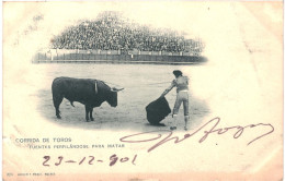 CPA Carte Postale Espagne Corrida De Toros  Fuentes Perfilandose Para Matar 1902  VM80410 - Corrida