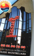 25- MONTBELIARD      -PUB - CARTE VISITE -RESTAURANT  GRAND MUNZZUR - Montbéliard