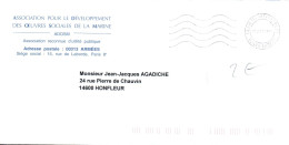 ENVELOPPE ASSOCIATION POUR LE DEVELOPPEMENT DES OEUVRES SOCIALES DE LA MARINE - ADOSM LE 21/03/02 - Mechanische Stempels (reclame)