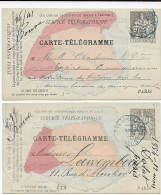 2x Carte-Télégramme, 1884, Paris To Loewemberg,  - Other & Unclassified