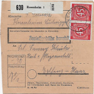 Paketkarte Rosenheim Nach Eglfing-Haar, 1948, MeF - Briefe U. Dokumente