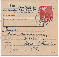 Paketkarte Brügge/Westf. Nach Haar, 1948, EF - Lettres & Documents