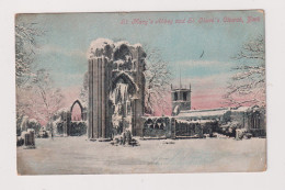 ENGLAND - York St Mary's Abbey And St Olave's Church Used Vintage Postcard - York