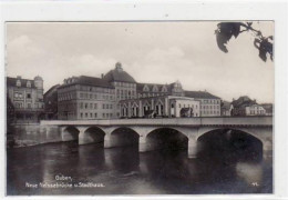 39021507 - Guben Mit Neuer Neissebruecke Und Stadthaus Gelaufen Von 1929. Leichter Stempeldurchdruck, Leicht Buegig, So - Guben