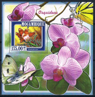 Bloc Sheet  Fleurs Orchidées Flowers Orchids  Neuf  MNH **    Mocambique Mozambique 2015 - Orchids