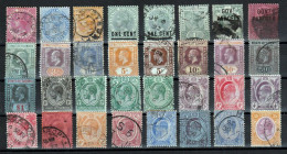 STRAITS SETTLEMENTS - LOT DE 32 TIMBRES OBLITERES - Straits Settlements