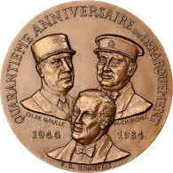 France, Médaille, 40ème Anniversaire Du Débarquement, 1984, Bronze, Tschudin - Sonstige & Ohne Zuordnung