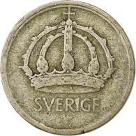 Suède, Gustaf V, 25 Öre, 1944, Argent, TB+, KM:816 - Schweden