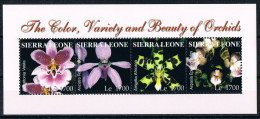 Bloc Sheet  Fleurs Orchidées Flowers Orchids  Neuf  MNH **    Sierra Leone 2004 - Orchidées