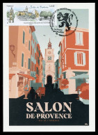 FRANCE (2024) Carte Maximum Card - Salon Philatélique De Printemps Salon-de-Provence - Tour De L'horloge, Blason - 2020-…