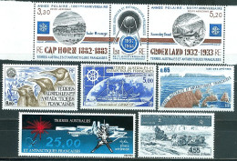 TAAF  1982 Poste Aérienne N° Y&T 71 à 78 Dont Le Triptyque 77A. Neuf Sans Charnière Très Frais - Airmail