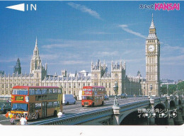 Japan Prepaid Nankai Card 3000 - Kansai London GB England Big Ben Bus Westminster Abbey - Japon