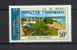 COMORES  N° 120   NEUF SANS CHARNIERE COTE 0.60€    PAYSAGE  SURCHARGE - Komoren (1975-...)
