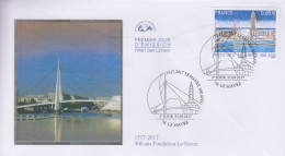 Enveloppe  FDC  1er  Jour    FRANCE    500  Ans  Fondation   LE  HAVRE    2017 - 2010-2019