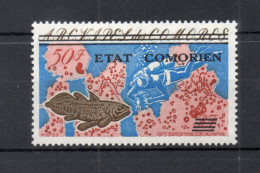 COMORES  N° 121   NEUF SANS CHARNIERE COTE 4.25€    POISSON ANIMAUX  SURCHARGE - Comoren (1975-...)