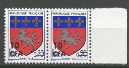 REUNION Paire Saint-Lô N° 386 NEUF** LUXE SANS CHARNIERE NI TRACE / Hingeless  / MNH - Neufs