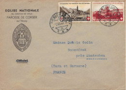 Eglise Evangelique Nationale Corsier Sur Vevey 1943 > Godin Montauban - Zensur OKW - Bundesfeier - Illustriertes Kuvert - Cartas & Documentos