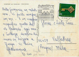 GERMANIA GERMANY - 1969 KONSTANZ Traghetto Per Auto Annullo A Targhetta Su Cartolina Illustrata - 5868 - Maritime