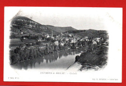 (RECTO / VERSO) ENVIRONS DE MILLAU - CREISSELS - PUBLICITE CAVES ET PRODUCTION DE ROQUEFORT AU DOS - CPA PRECURSEUR - Millau