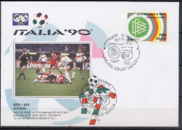 Italy 1990 Football Soccer World Cup Commemorative Cover Match Germany - United Arab Emirates 5 : 1 - 1990 – Italie