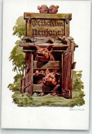 39809907 - Sign. Zwickle Neujahr Verlag Karl Kuehne Nr. 2688 - Pigs