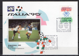 Italy 1990 Football Soccer World Cup Commemorative Cover Final Match Argentina - Germany 0 : 1 - 1990 – Italien