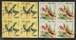 Blocks 4 Of Vietnam Viet Nam MNH Imperf Stamps 2009 : Insect / Mantis (Ms984) - Viêt-Nam