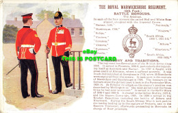 R618394 Royal Warwickshire Regiment. Battle Honours. History And Traditions. Gal - Welt