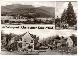 Winterstein, Gaststätte Zum Hirsch U. Strassenpartie, Gebr. Mehrbild Sw-AK - Other & Unclassified