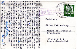 BRD 1961, Landpost Stpl. 13a EBERAU über Bamberg Auf Karte M. 10 Pf. - Sammlungen