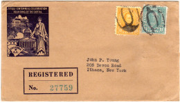 USA 1936, 10+11 C. Auf Illustriertem Founding The Capitol Einschreiben Brief - Other & Unclassified