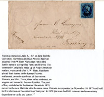 USA 1879, 5 C. M. Federzug Auf Brief V. FLATONIA, Texas N. Flensburg Deutschland - Other & Unclassified