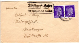 DR 1943, Landpost Stpl. STUTTGART-HOFEN über Bad Cannstadt Auf Brief M. 2x6 Pf. - Brieven En Documenten