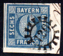 Bayern, MR 120 ERGOLDSBACH Auf Briefstück M. Breitrandiger 6 Kr. - Used