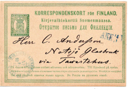 78280 - Finnland - 1874 - 8P Wappen GAKte BahnpostStpl FINSKA ... POSTKUPEEXPEDITION 35 No ... -> Tarvastehus - Brieven En Documenten