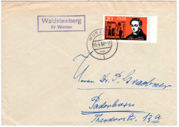 DDR 1963, Landpost Stpl. WALDSTEINBERG Kr. Wurzen Auf Brief M. 20 Pf. - Briefe U. Dokumente