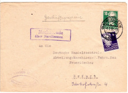 DDR 1953, Landpost Stpl. MACKENRODE über Nordhausen Auf Brief M. 6+10 Pf. - Briefe U. Dokumente