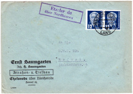 DDR 1955, Landpost Stpl. ETZELSRODE über Nordhausen Auf Brief M. 2x12 Pf. - Briefe U. Dokumente